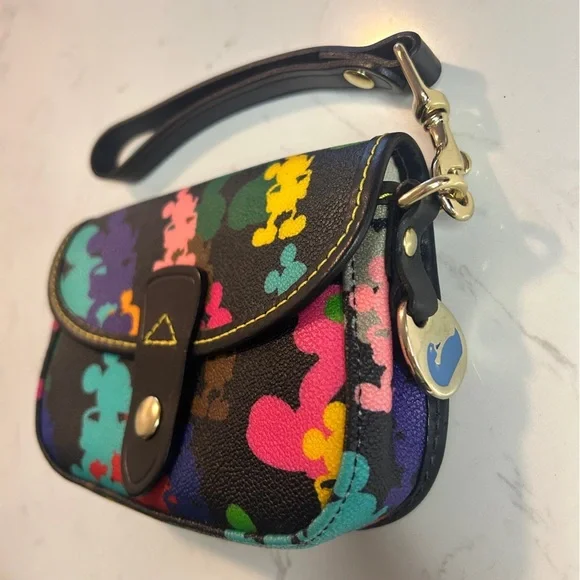 Disney Dooney & Bourke Multicolor Mickey Rare Wristlet – Like New - Picture 4 of 11